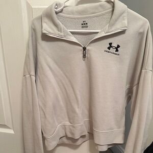 Under Armour Light Cream 1/4 Zip Cowl Turtleneck Pullover